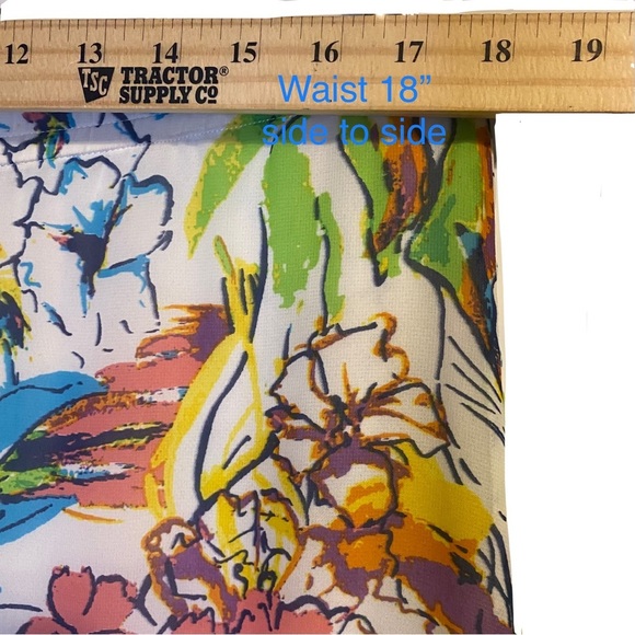 Multiples Vibrant Floral Fairy Skirt S Tier Ruffle High Waist Flowing Midi Lined - Picture 6 of 9